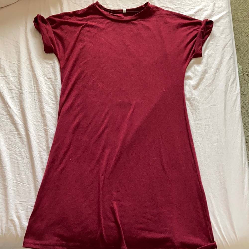 Small Red t-shirt dress